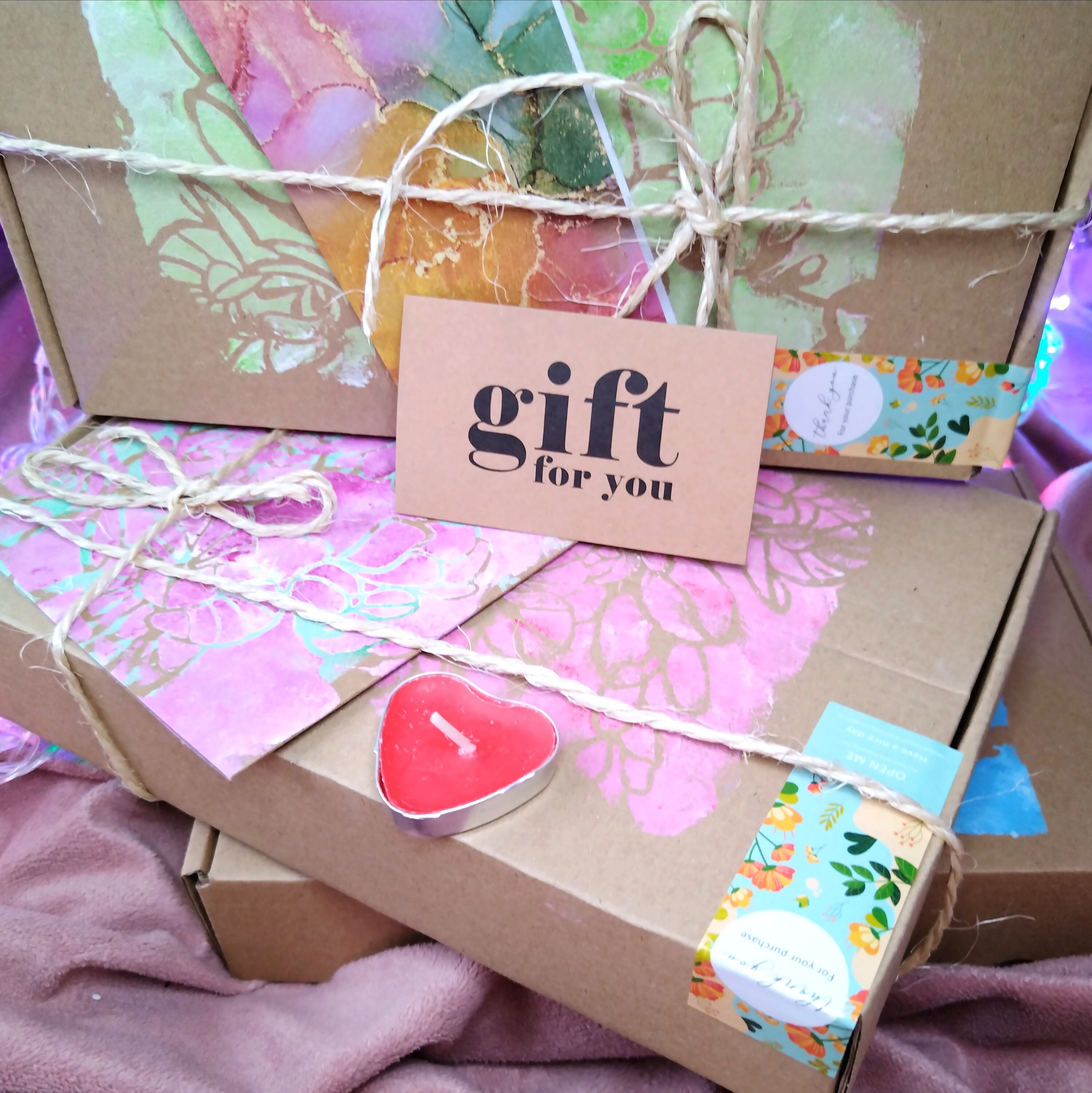Korean Gift Box With Hand Written Wish Card. Collection of Etsy