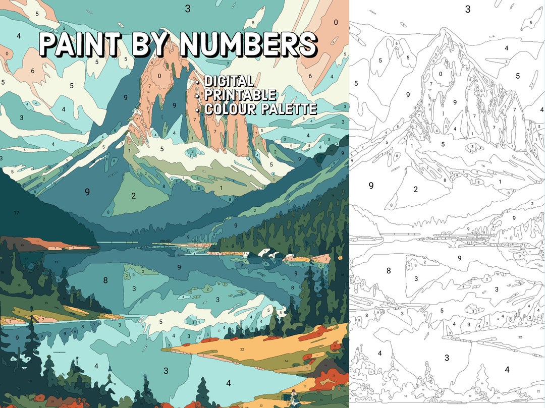 Paint by Numbers for Adults DIGITAL DOWNLOAD Procreate Painting Kit ...