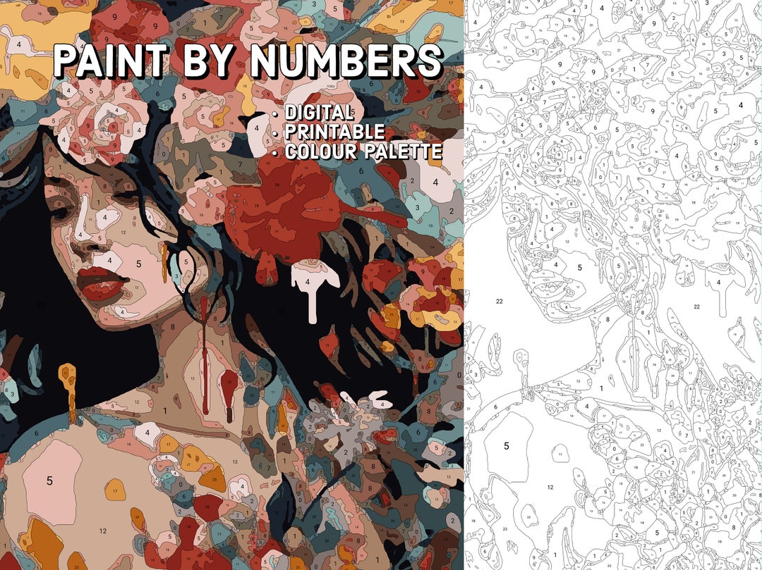 Paint by Numbers for Adults DIGITAL DOWNLOAD Procreate Painting Kit ...