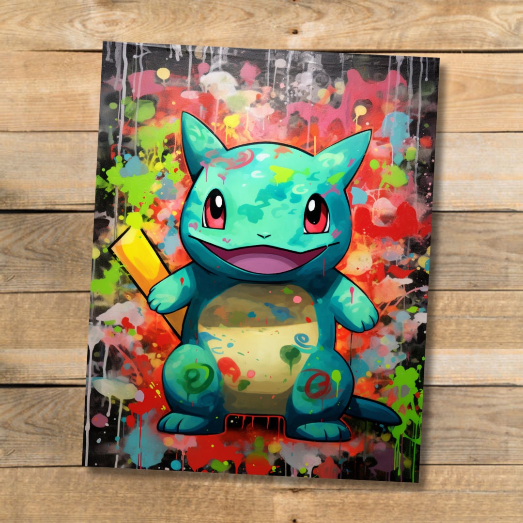 Bulbasaur Pokémon Print, Custom Pokémon Wall Art, Gift for Pokemon Fan