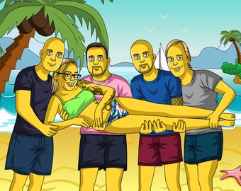 Funny beach cartoons - Etsy Italia Funny beach cartoons - Etsy Italia