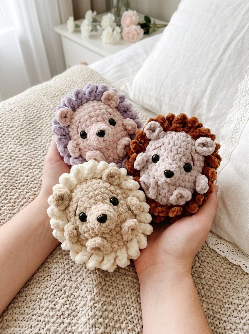 Igel häkeln Muster PDF, Amigurumi Igel Plüsch, süßes Waldtier Spielzeug, einfach Anfänger häkeln, Geschenkidee Bild 1