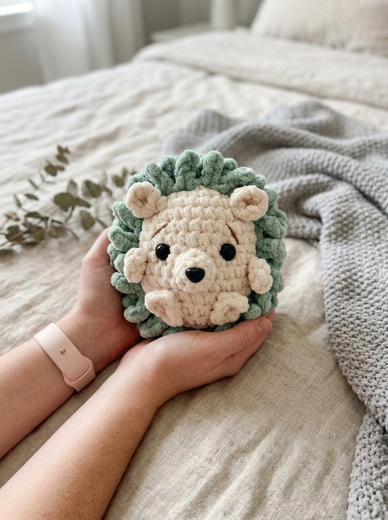 Igel häkeln Muster PDF, Amigurumi Igel Plüsch, süßes Waldtier Spielzeug, einfach Anfänger häkeln, Geschenkidee Bild 4