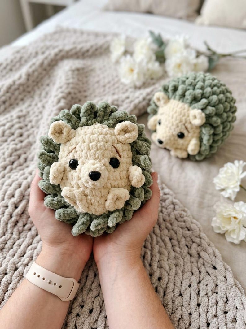Igel häkeln Muster PDF, Amigurumi Igel Plüsch, süßes Waldtier Spielzeug, einfach Anfänger häkeln, Geschenkidee Bild 3