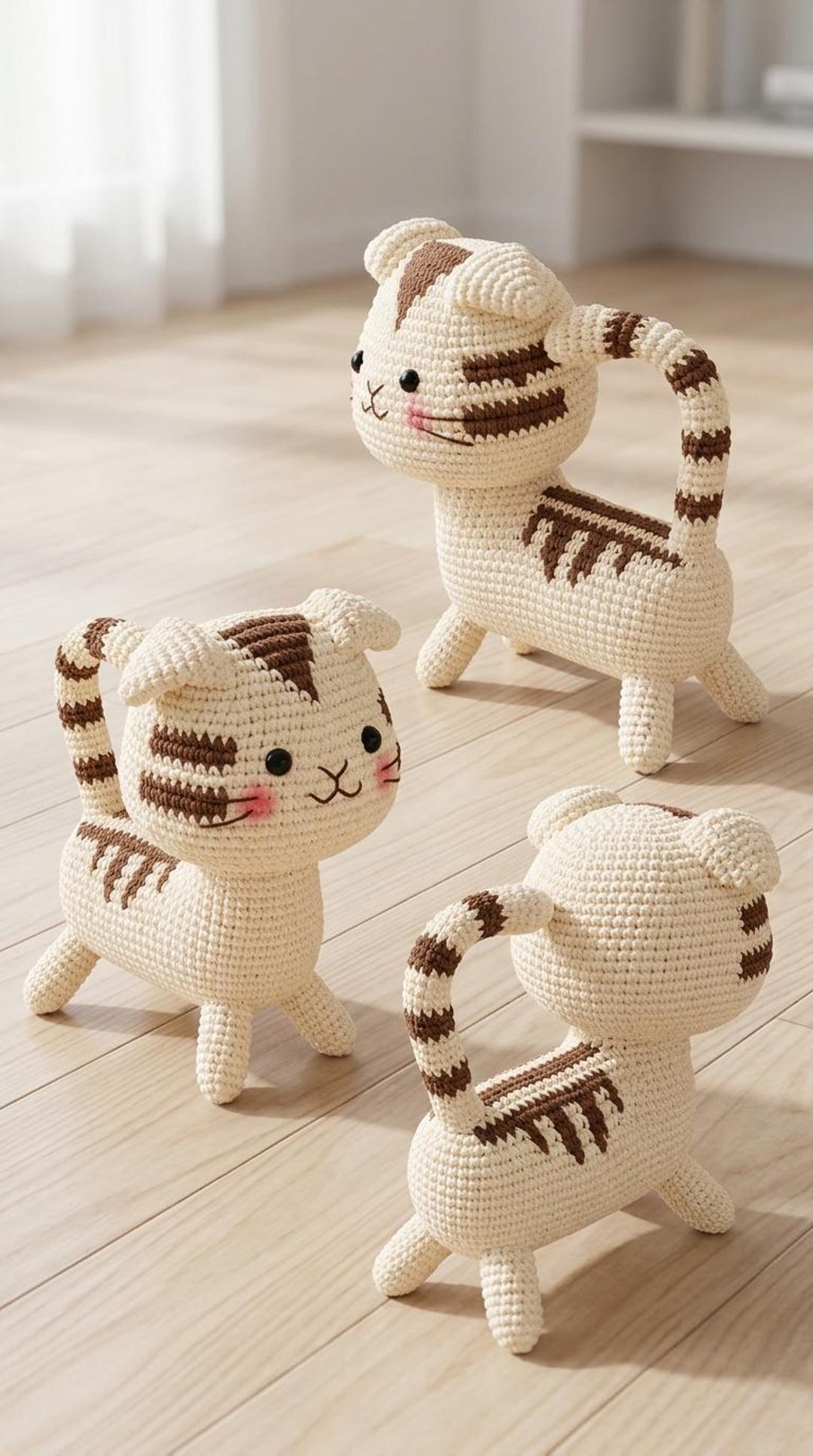 Amigurumi Cat Crochet Pattern PDF, Cute Standing Cat Plush Toy, Animal ...