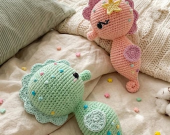 Seahorse Crochet Pattern PDF, Cute Ocean Animal Plush Toy, Kawaii Sea Creature, Easy Beginner Crochet, DIY Gift