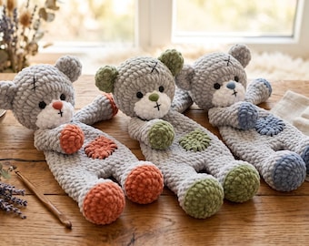 Häkelanleitung für ein Bärenkuscheltier, Häkelanleitung für eine süße Babydecke, Häkelanleitung für Kinderzimmerdeko, Häkelanleitung für ein Plüschtier, PDF-Anleitung