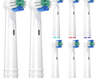 Aufsteckbürsten Kompatibel mit Oral B (8er Pack) - Zahnbürstenaufsätze
