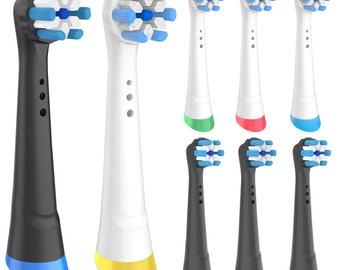 Testine compatibili con spazzolini Oral B IO (confezione da 8 bianco/nero) - accessori spazzolino - per modelli Oral B IO