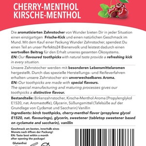 Wunder Zahnstocher mit Geschmack Refill Pack Kirsch/Menthol Bild 8