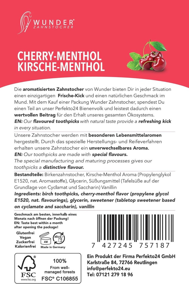 Cure-dents Miracle avec saveur Recharge Cerise/Menthol image 8