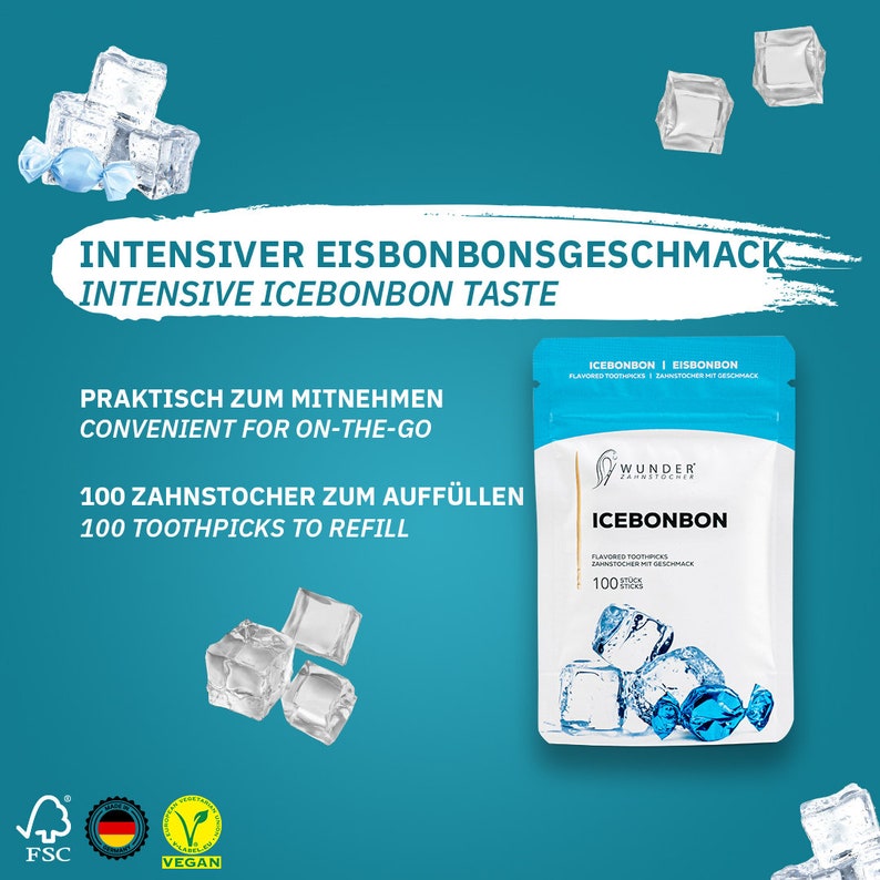 Wunder Zahnstocher mit Geschmack Refill Pack Eisbonbon Bild 3