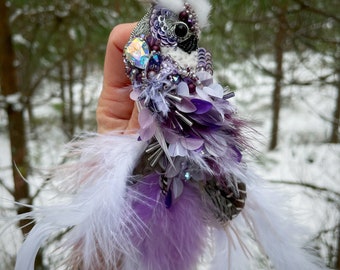 Bird pin brooch, Feather brooch pin, Crystal brooch, Bulk brooch, Womens brooch pin, Brooch for women, Winter jewelry, Brooch owl, Owl pin