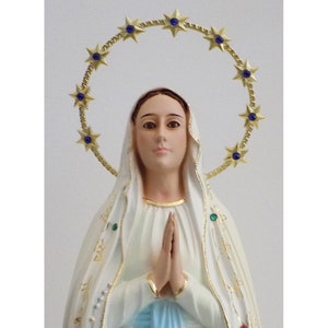 Statue of Our Lady Lourdes, Lourdes Statue, Our Lady Lourdes Religious Figurine in Classic Paint, Religious Gift, Sacred Art