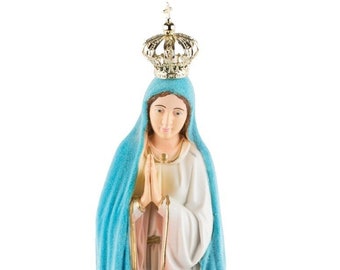 Handmade Our Lady of Fatima Statue, Color Changing Mantle, Religious Figurine
