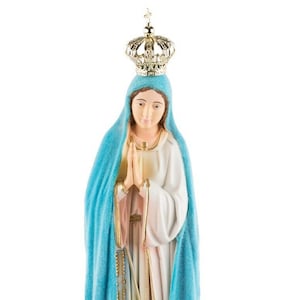 Estatua de Nuestra Señora de Fátima Meteo, Estatua de la Virgen María, Figurilla Religiosa de Nuestra Señora Cambio de Color, Arte Sacro