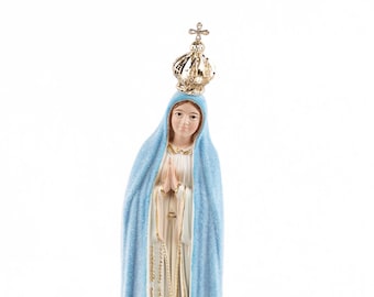 Handmade Our Lady of Fatima Statue, Weather Changing Mantle, Religious Gift
