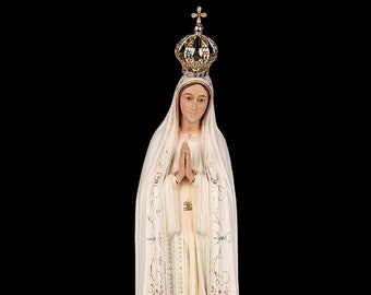 Statue of Our Lady of Fatima Classic Paint, Virgin Mary Statue, Our Lady Religious Figurine Classic Big Size, Religious Gift, Sacred Art