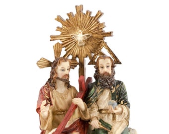 Handmade Holy Trinity Statue, Marfinite Religious Figurine (7.87 inches)