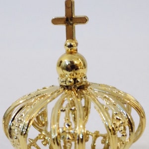 Coroa em plástico com cor dourada, Coroa para Estátuas, Presente Católico, Coroa, Arte Sacra, Presente Religioso