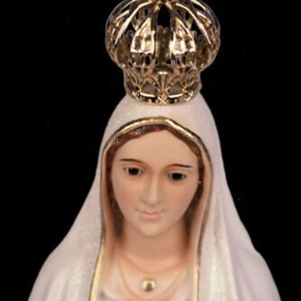 Statue of Our Lady of Fatima, Virgin Mary Statue, Our Lady Religious Figurine in Classic Paint, Religious Gift, Sacred Art