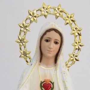 Statue Sacred Heart Mary, Immaculate Heart of Mary Statue, Sacred Heart, Immaculate Mary, Catholic Art, religious figurine, catholic statue