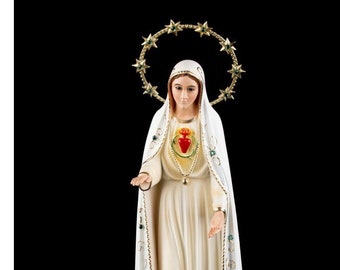 Statue Sacred Heart Mary, Immaculate Heart Mary Statue, Sacred Heart, Immaculate Mary, Catholic Art, religious figurines, catholic statues