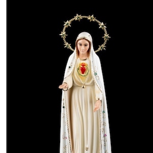 Statue Sacred Heart Mary, Immaculate Heart Mary Statue, Sacred Heart, Immaculate Mary, Catholic Art, religious figurines, catholic statues