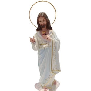 Estatua Sagrado Corazón Jesús, Inmaculado Corazón de Jesús Estatua, Sagrado Jesús, Inmaculado Jesús, Regalo Católico, Arte Sacro