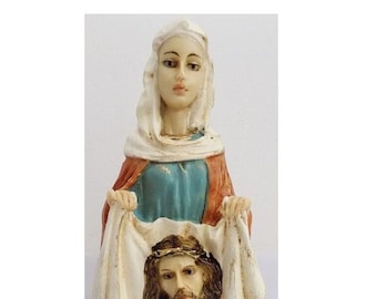 Statue der Heiligen Veronika, religiöse Figur der Heiligen Veronika, religiöses Geschenk, katholische Kunst, sakrale Kunst