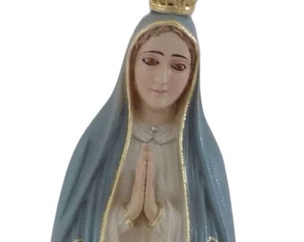 Handmade Our Lady of Fatima Statue, Granitated Resin, Catholic Gift