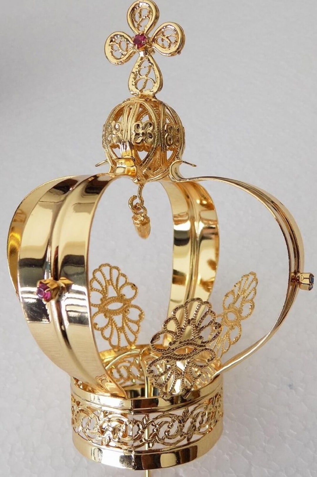 Filigree Crown With Gold Color, Crown for Statues, Filigree Crown ...