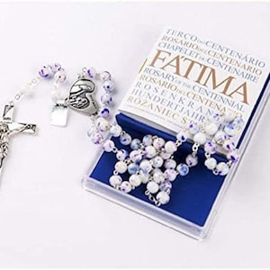 Commemorative Rosary of the Centenary of the Apparitions of Fatima, Chaplet Centenary of Fatima, Rosary Beads, Prayer Beads, Catholic Gift