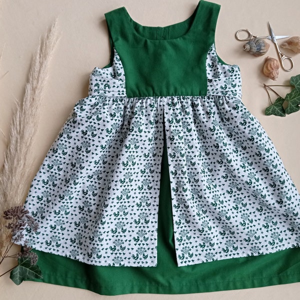 Kinderdirndl Trägerkleid Mädchen mit Schürzen und Schleife