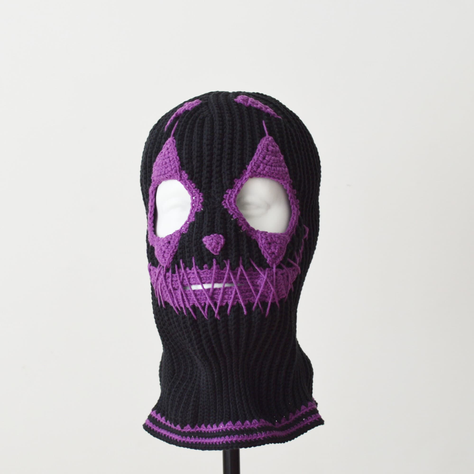 Custom Ghost Clown Crochet Balaclava Ski Mask for Men and Woman Knit ...