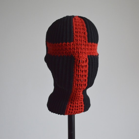 Custom Cross Ski Mask No Eyes Crochet Distressed Mask No
