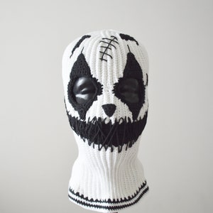 Crochet cute butterfly balaclava ski mask men women 3 hole Knitted