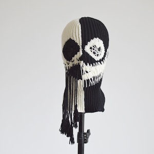 Crochet Skull Balaclava: Handmade Knit Ski Mask, Unique Design