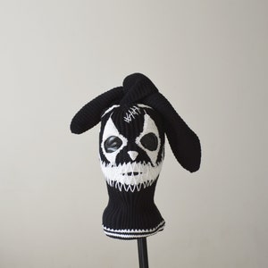 Máscara de esquí personalizada con orejas de conejo joker 3 agujeros Sombrero de conejo payaso espeluznante de ganchillo para hombres y mujeres Pasamontañas lindos de punto Trajes de sombrero de Halloween imagen 8