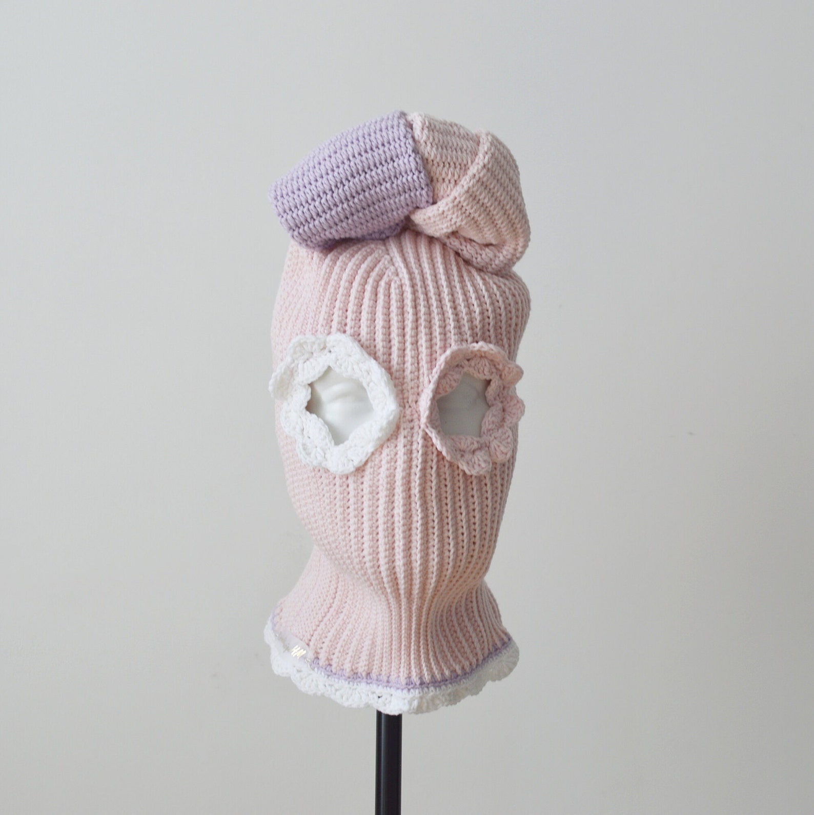 Custom Bunny Crochet Balaclava Ski Mask Women Men Knitted Cute Etsy