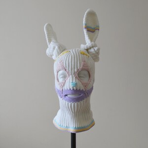 Custom Crochet Bunny Cute Clown Balaclava Ski Mask Women Men - Etsy