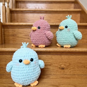 Crochet Pattern Bird PDF, Amigurumi Chick set, Digital Download, DIY small animal, easy crochet spring decor