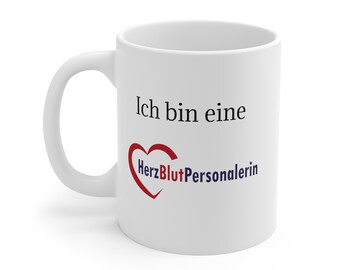 Hart en Ziel HR-logo op witte mok - HR-koffiemok cadeau - Hart en Ziel HR Diana Roth