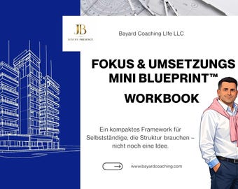 Werkboek voor helderheid en uitvoering | Planner voor focus en productiviteit | Werkboek voor een positieve mindset in het bedrijfsleven | Digitale download | Dagboek voor zelfcoaching
