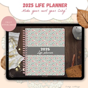 2025 LIFE PLANNER Landscape Dated Digital Planner, Boho, Minimalist, Goodnotes, iPad Planner, Daily Planner, Weekly Planner, Digital journal