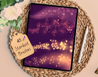 43 WHIMSICAL STARDUST Procreate Dual Brushes | procreate stardust BRUSHSET | procreate star brush | procreate glitter brush