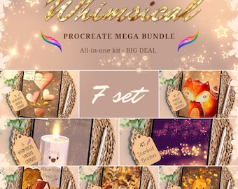 PROCREATE WHIMSICAL VINTAGE Bundle! AKTUALISIERT | zeugen Pinsel mega Bundle | procreate canvas mega pack