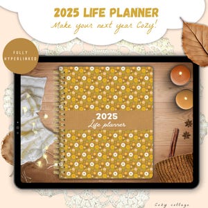 2025 LIFE PLANNER Landscape Dated Digital Planner, Boho, Minimalist, Goodnotes, iPad Planner, Daily Planner, Weekly Planner, Digital journal
