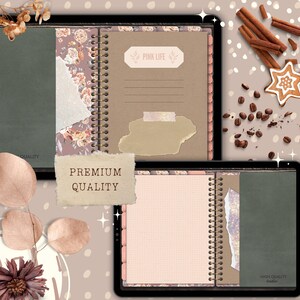 Pink Undated Digital Planner, Goodnotes Bullet Journal (PDF) image 7