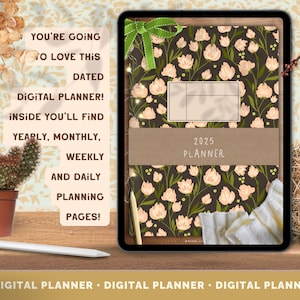 2025 Cozy Portrait Dated Digital Planner — Boho, Minimalist, Goodnotes, iPad Planner, Dated, Daily Planner, Weekly Planner, Digital journal